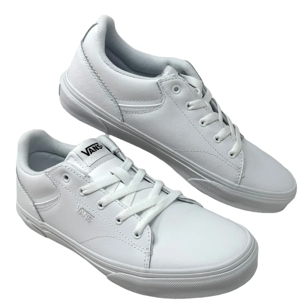 VANS Seldan Tumble Low Shoe Leather White Casual Sneakers Women Kids VN0A4U2505R